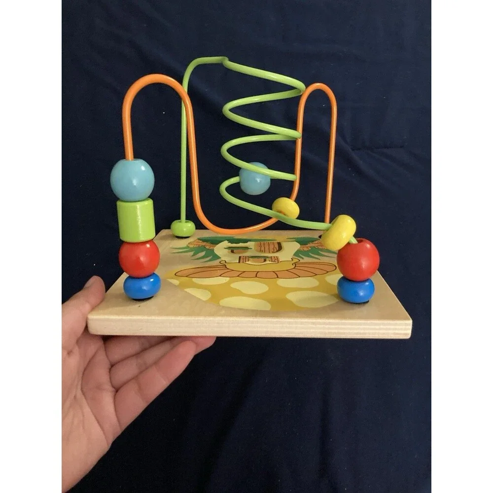 TOYVENTIVE Wooden Activity Cube Toy – Interactive Learning Play for Toddlers